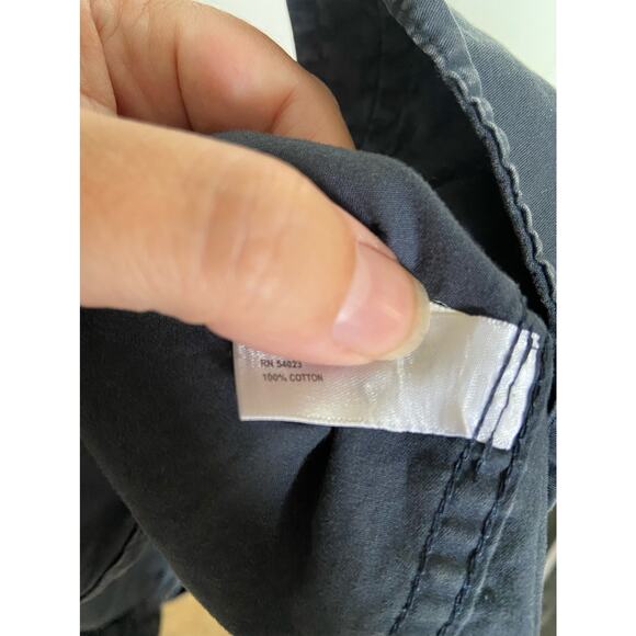 Gap Boys Shirt Size 4 The Brick Lane Gray Work Style Button Up Down‎ Front - Picture 6 of 6